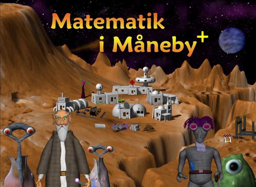 Titelskærmen fra Matematik i Måneby